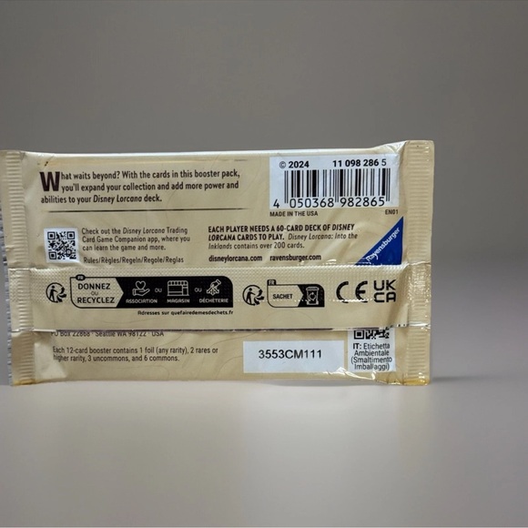 Disney Lorcana Into the Inklands Trading Card Game Pack 1 Sealed 1 Open - Picture 3 of 8